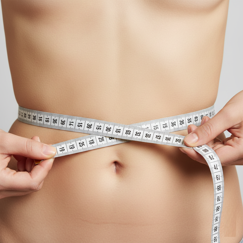 Correct way to measure waist circumference using a measuring tape